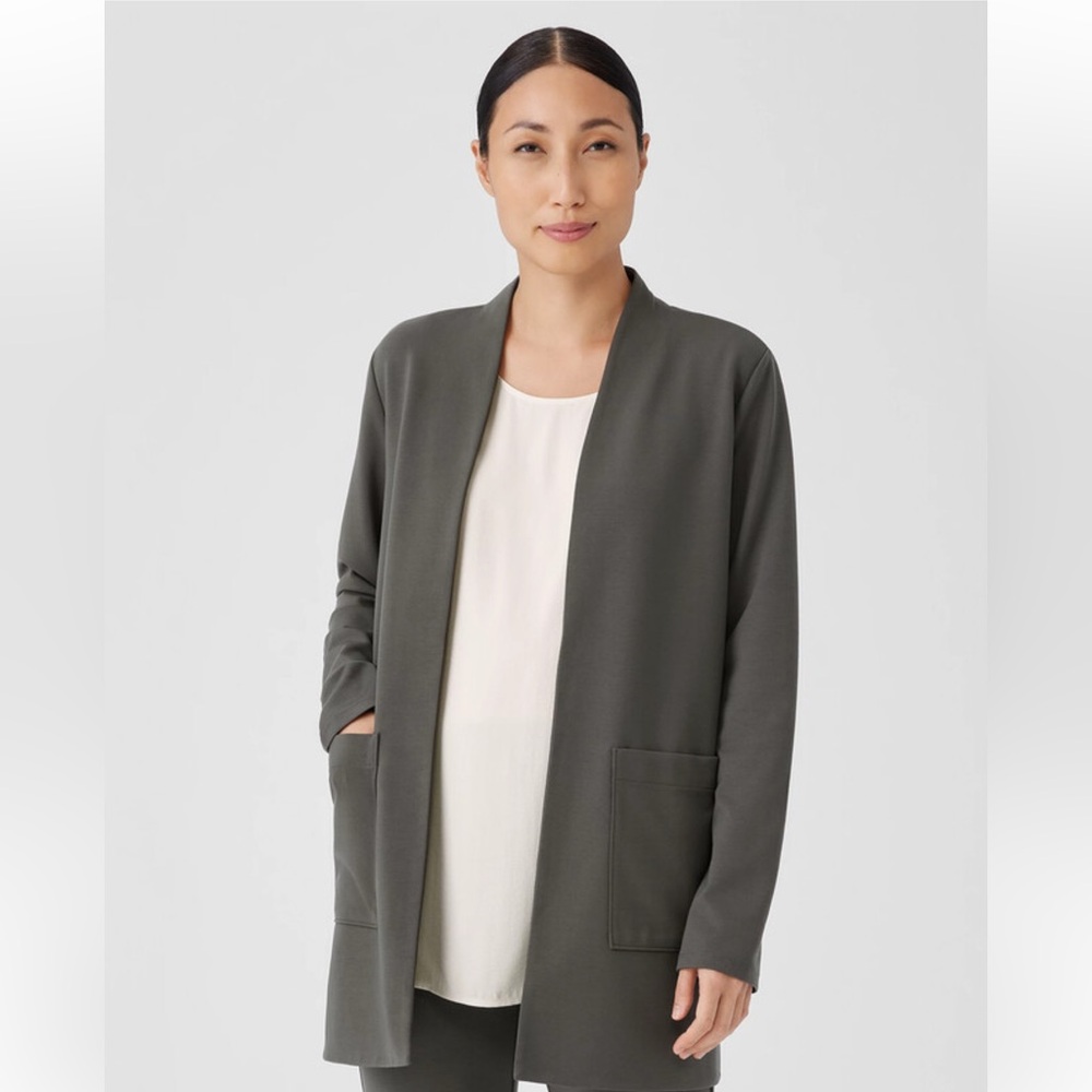 Eileen Fisher Washable Flex Ponte High Collar Blazer Jacket 2X NEW